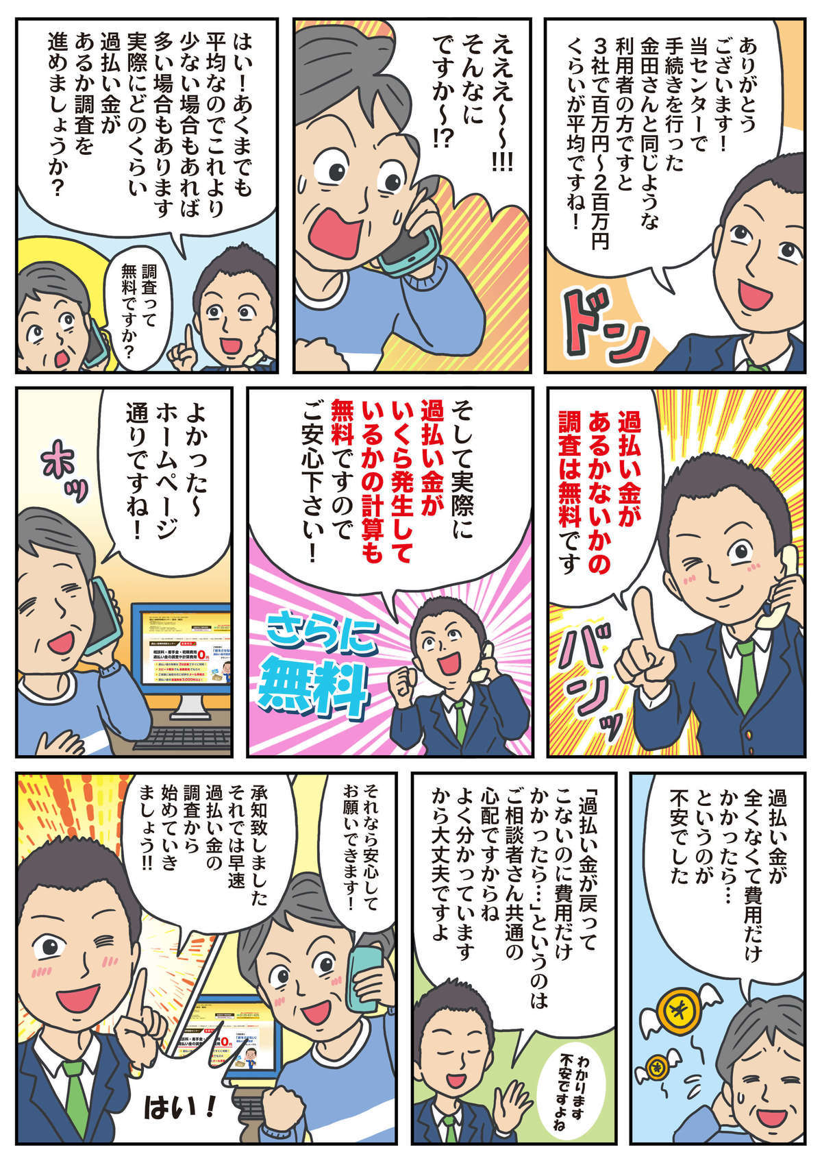 過払い金マンガ3ページ